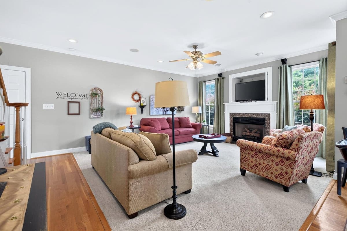 Great room w Fireplace - 3024 Whitehart Lane, Raleigh, NC 27606, Raleigh