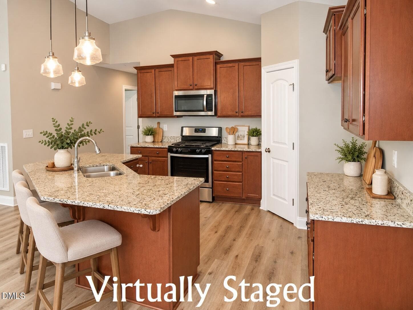 Kitchen - virtually staged - 104 Woodbine Drive, Louisburg, NC 27549, Louisburg