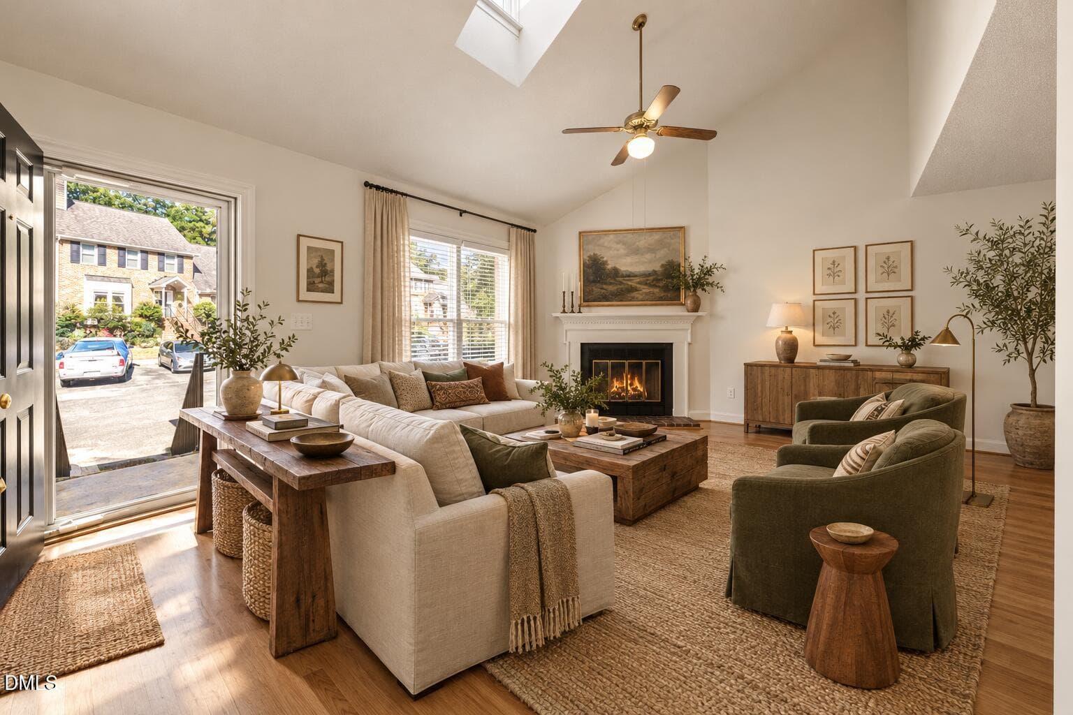 Living room staged - 4213 Settlement Drive, Durham, NC 27713, Durham
