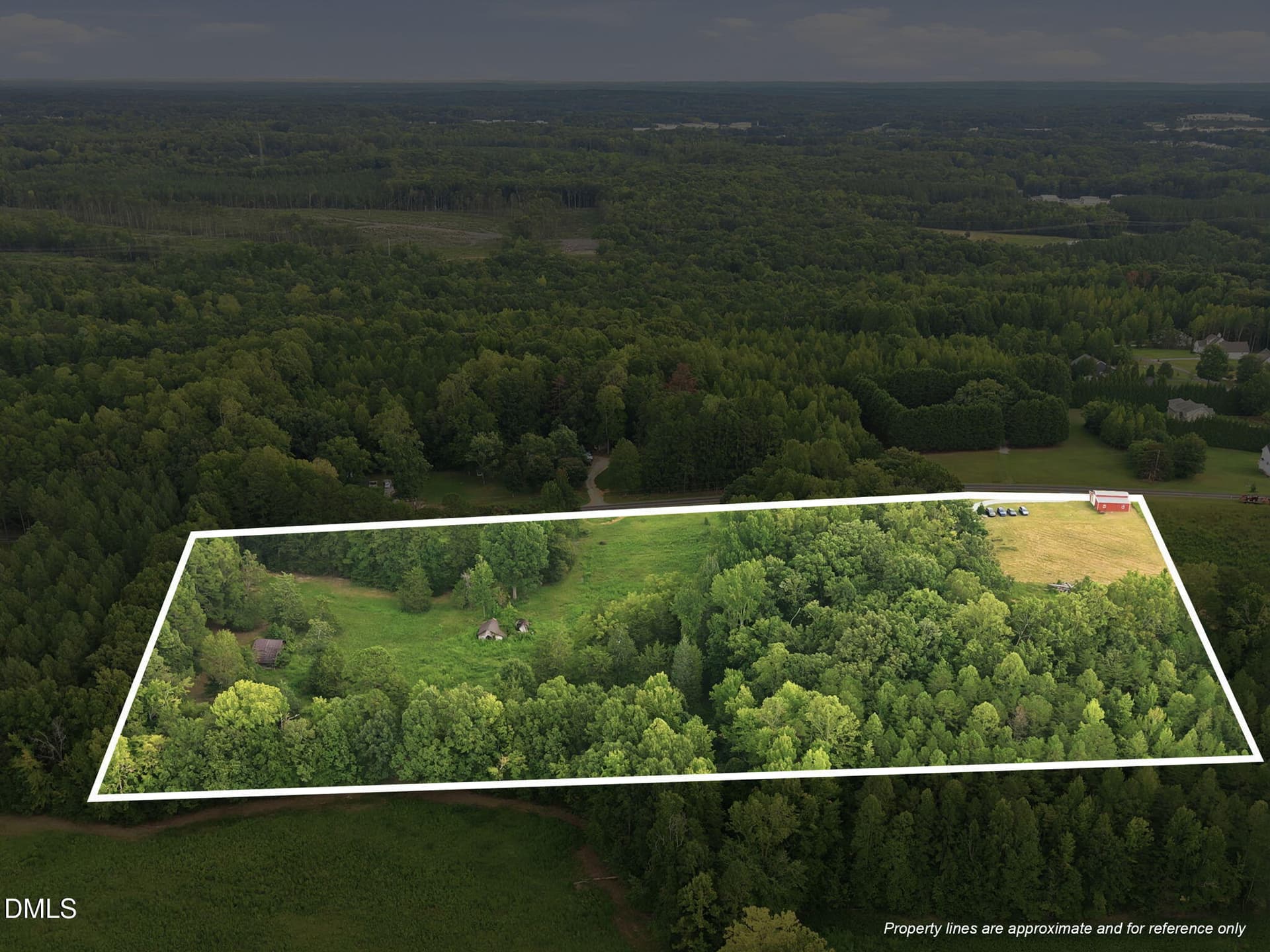 Aerial Property Lines - 632 Whitt Town Road, Roxboro, NC 27574