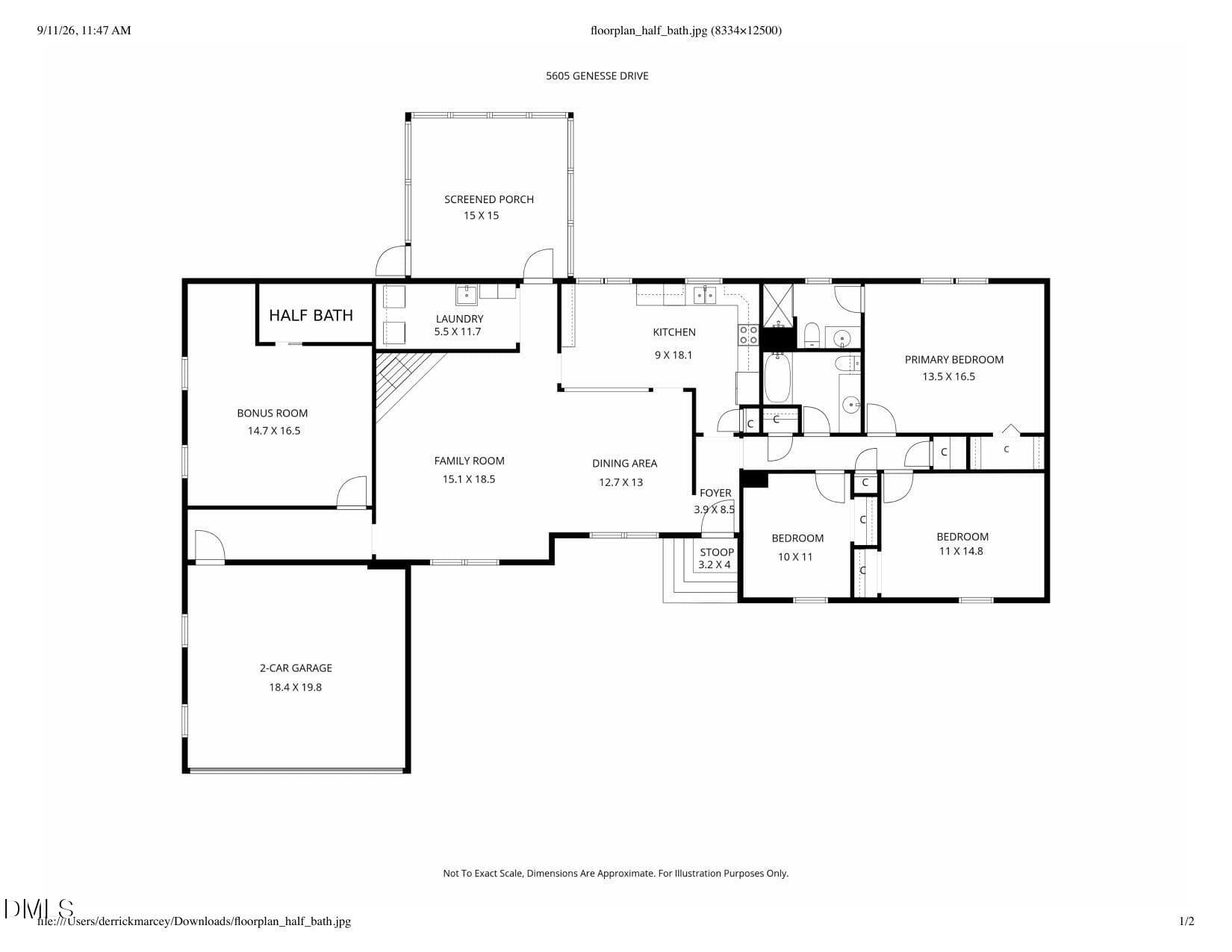 floorplan_half_bath_converted - 5605 Genesee Drive, Durham, NC 27712, Durham