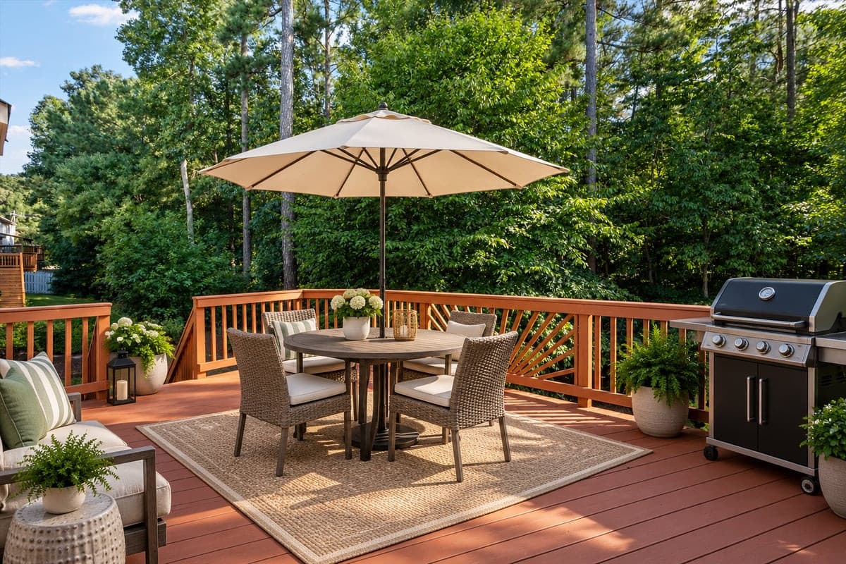 Virtually Staged Deck - 205 Palafox Drive, Chapel Hill, NC 27516, Chapel Hill
