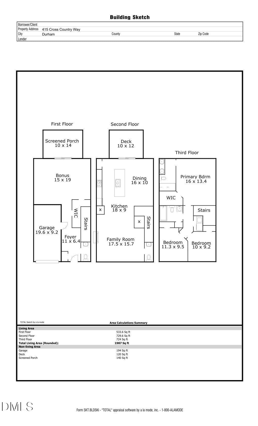 Floor Plan - 415 Cross Country Way, Durham, NC 27703