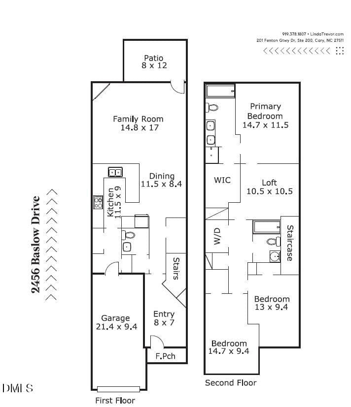 Sketch Pic for MLS - 2456 Baslow Drive, Apex, NC 27539, Apex