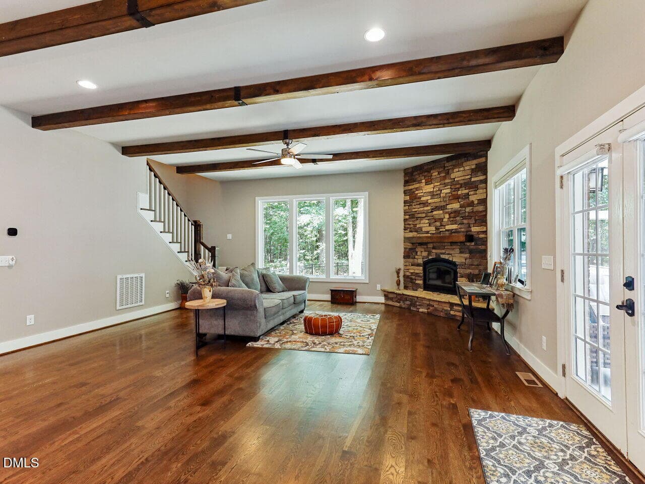 017-1280x960-family-room-with-fireplace - 209 Porcino Lane, Holly Springs, NC 27540, Holly Springs