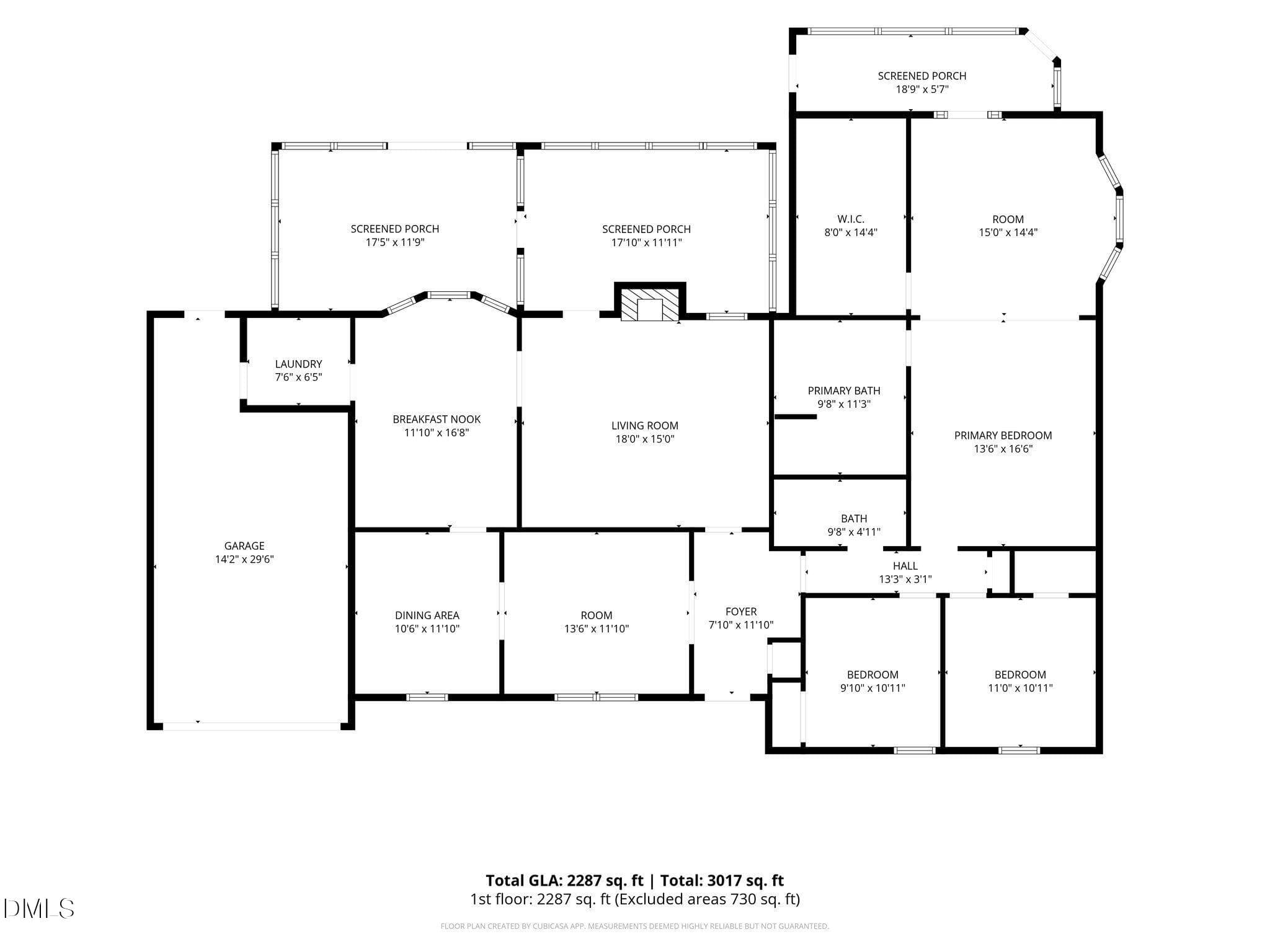 Floor Plan Square Footage - 7300 Avila Drive, Fayetteville, NC 28314, Fayetteville
