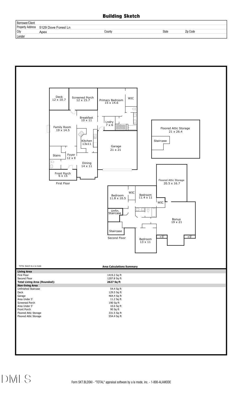 Floor Plan - 5129 Dove Forest Lane, Apex, NC 27539