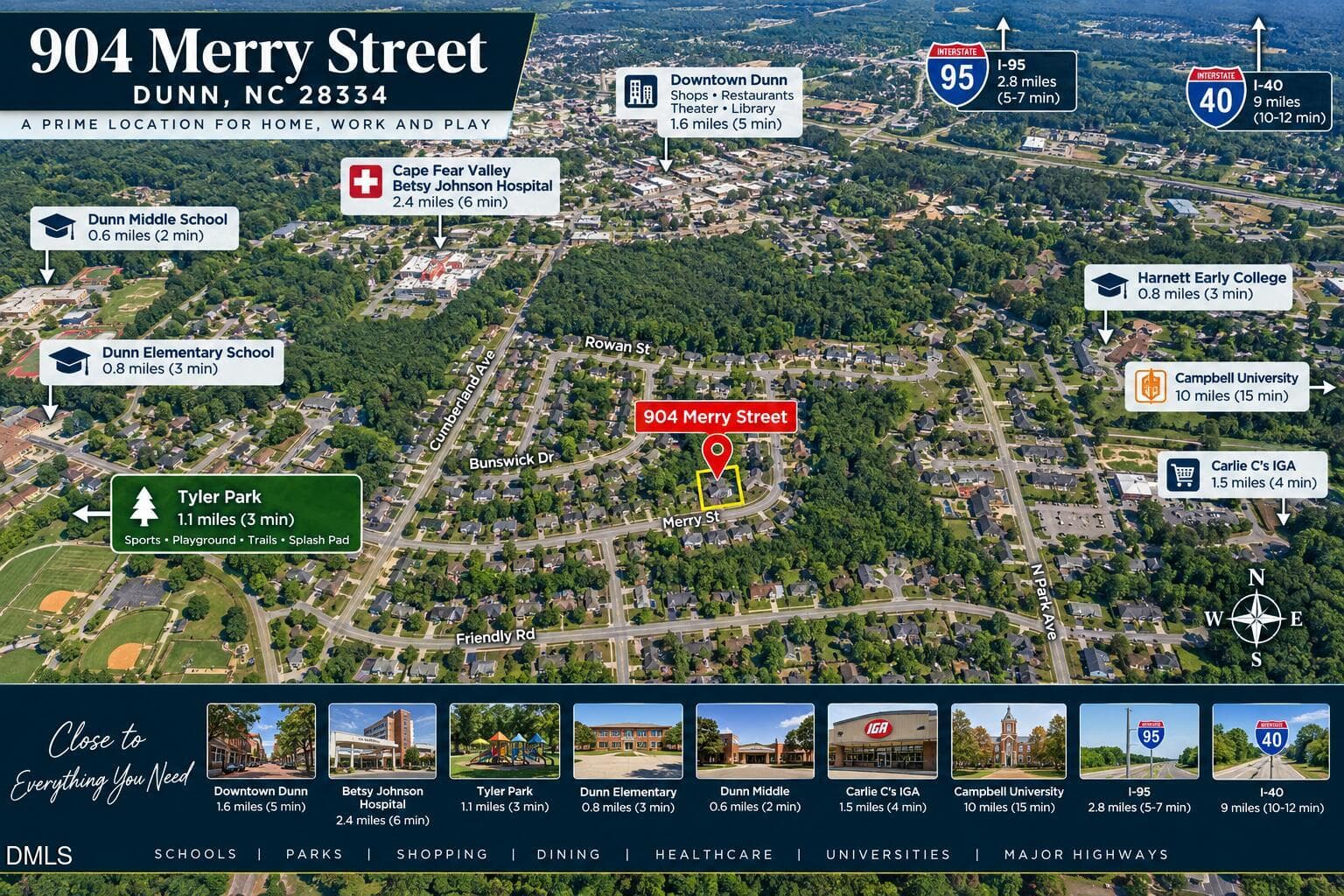 Nearby - 904 Merry Street, Dunn, NC 28334, Dunn