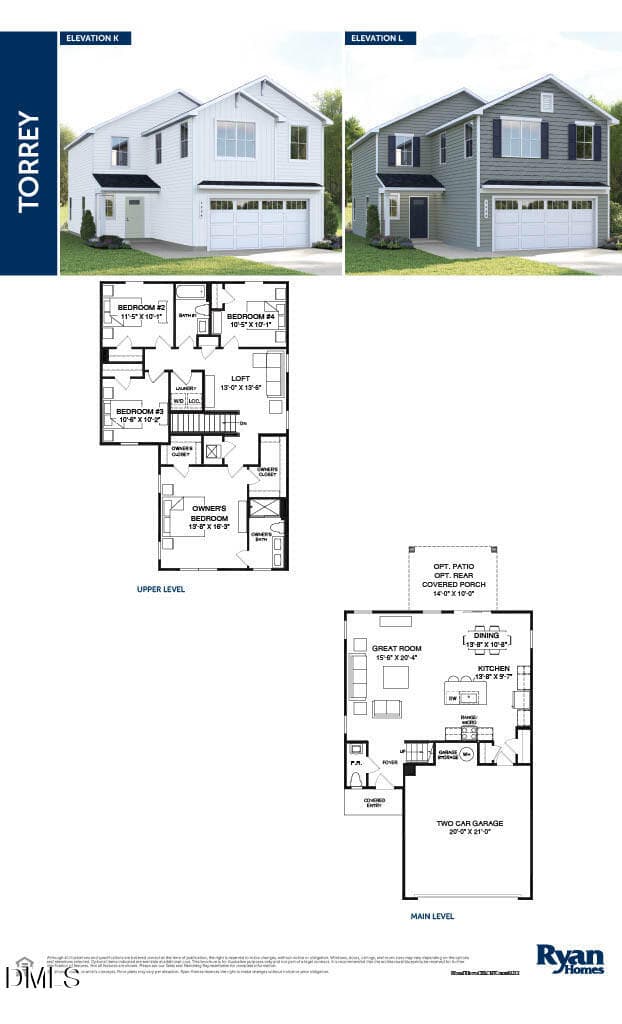 Torrey Floorplan jpg - 2116 Snowdancer Road, Durham, NC 27704, Durham