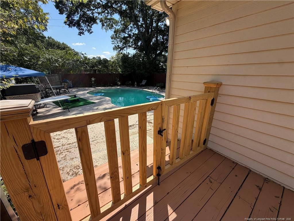 view of pool from the Deck - 339 Colinwood Drive, Fayetteville, NC 28303, Fayetteville