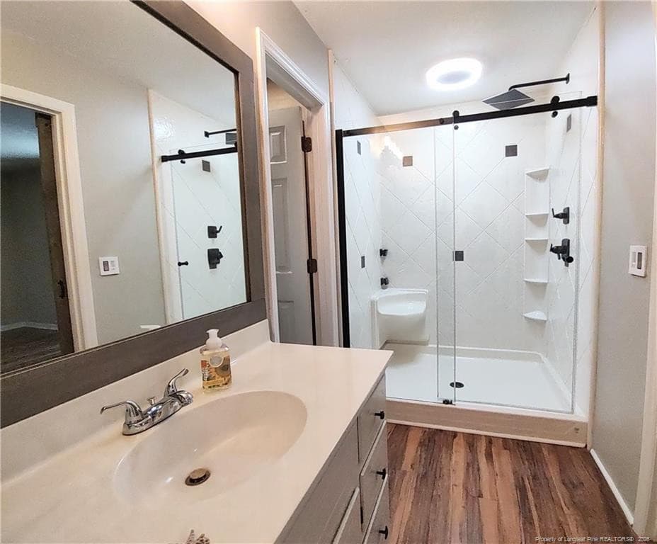 Spa shower with mood lighting. - 1455 Carolina Drive, Sanford, NC 27332