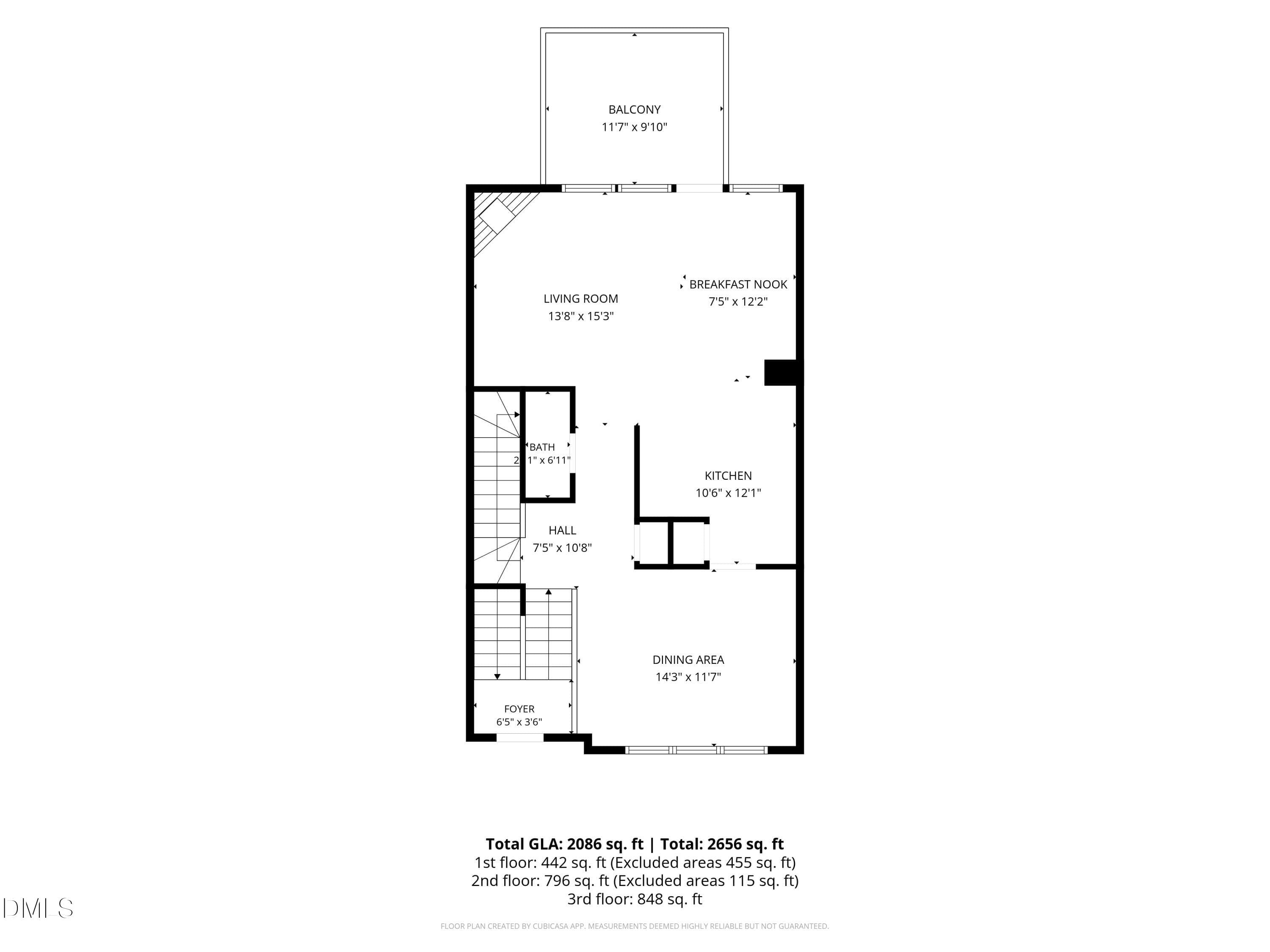 2-Floorplan_2 - 203 Ashton Hall Lane, Raleigh, NC 27609, Raleigh