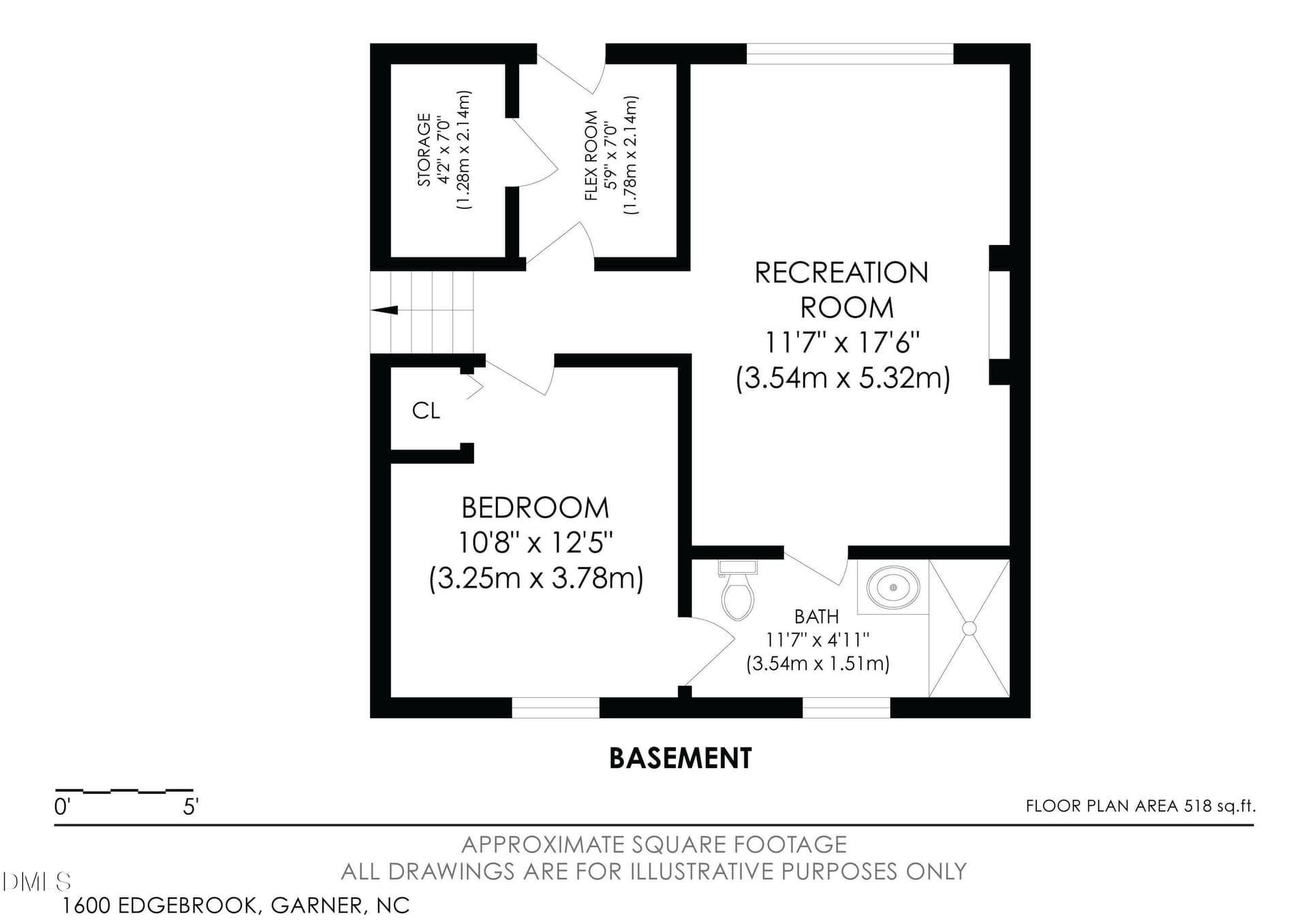 Basement - 1600 Edgebrook Drive, Garner, NC 27529