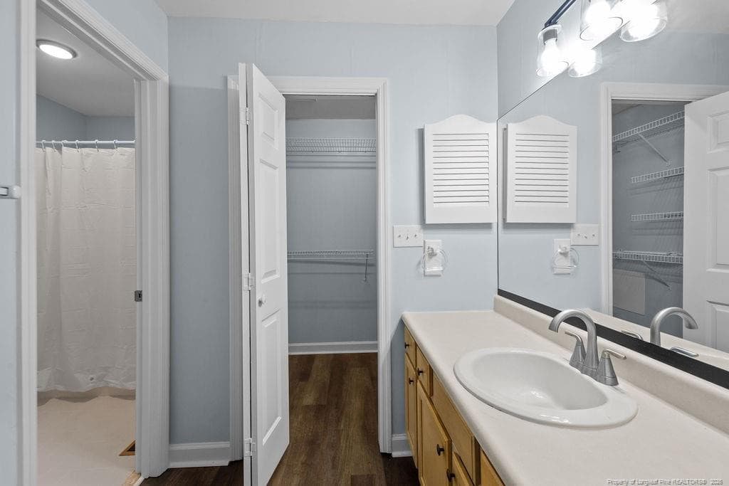 Master bath area with walk-in closet - 300 Ayrshire Court, Fayetteville, NC 28311, Fayetteville