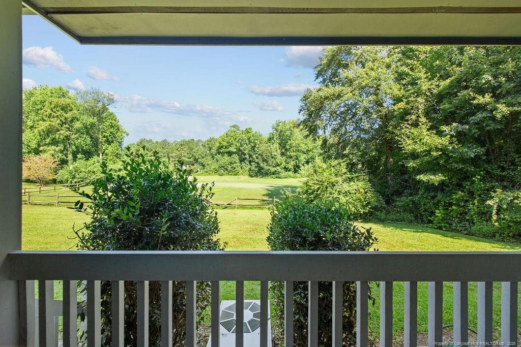 Porch overlooking number 12 green - 300 Ayrshire Court, Fayetteville, NC 28311, Fayetteville