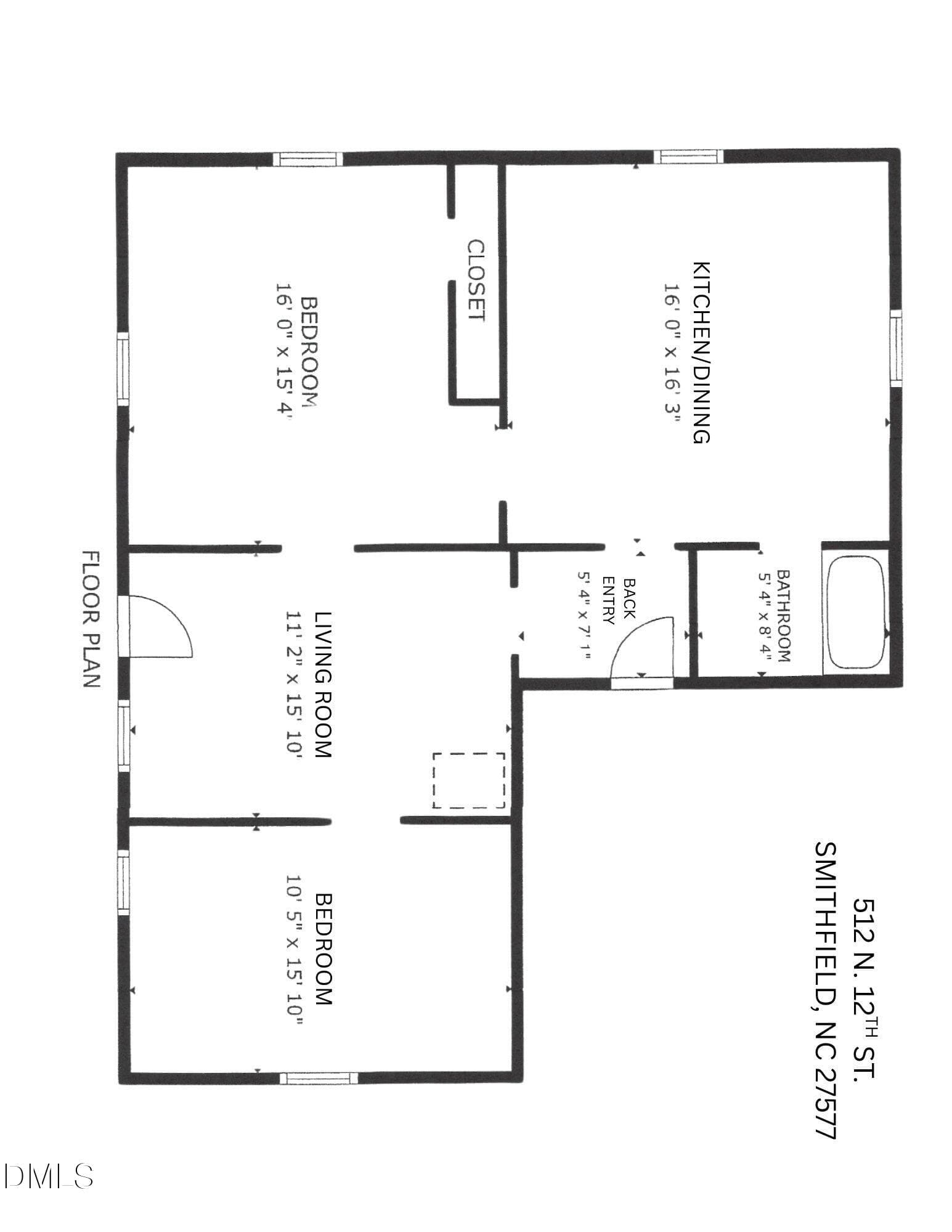 Floorplan 512 N 12th S - 512 N 12th Street, Smithfield, NC 27577