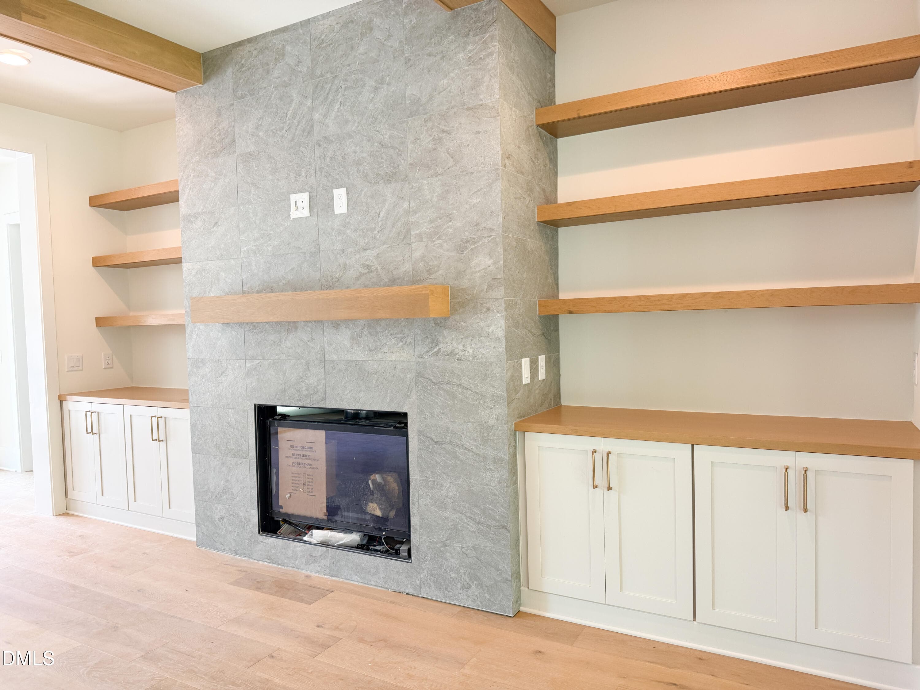 5 - Family Room Fireplace and Built Ins- - 5904 Leone Pride Circle, Raleigh, NC 27603, Raleigh