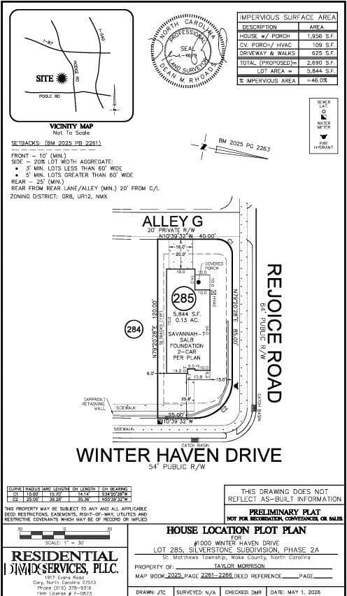 Plot Plan - 1000 Winter Haven Drive, Knightdale, NC 27545, Knightdale