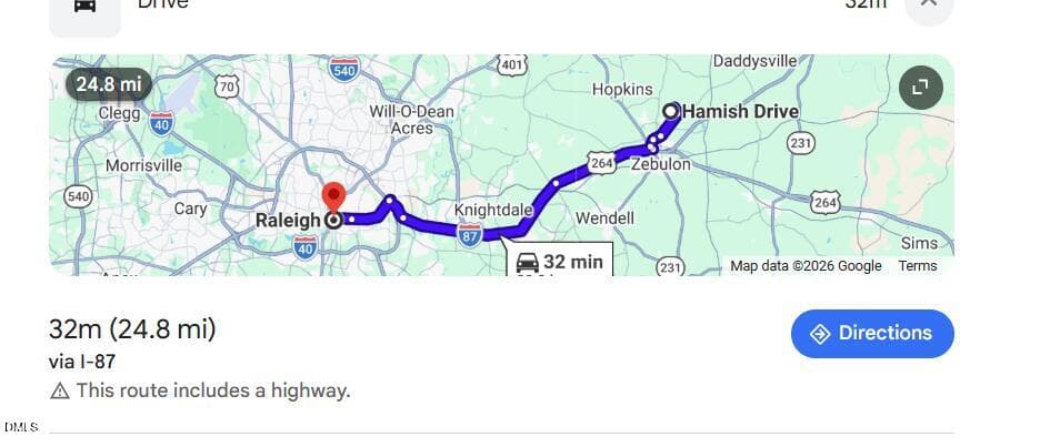 30 minutes to Raleigh RG 17 - 10308 Hamish Drive, Zebulon, NC 27597