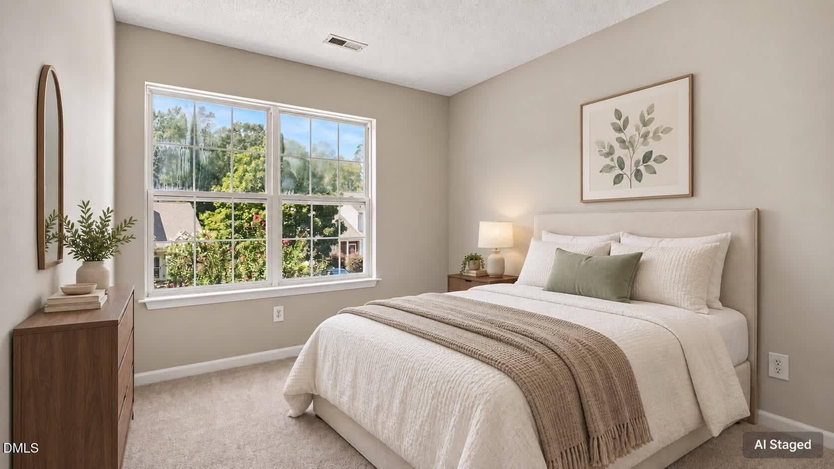 AI Staged second bedroom - 1133 Oak Blossom Wa Way, Whitsett, NC 27377, Whitsett