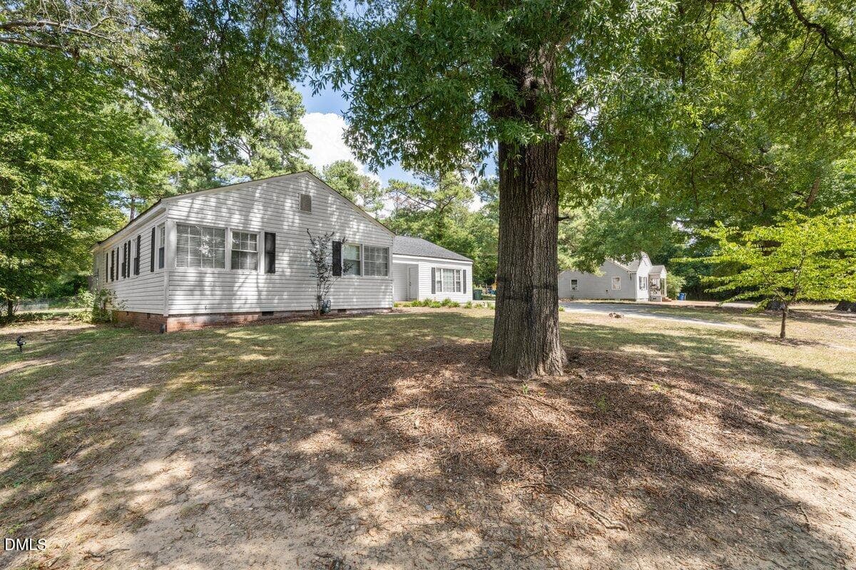 Back yard side view - 2605 Holloway Street, Durham, NC 27703