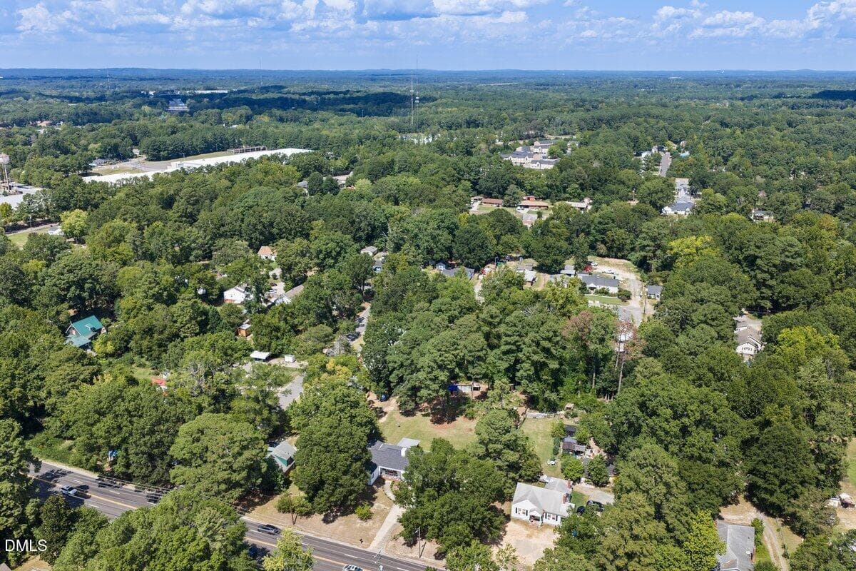 Drone aerial view 1 - 2605 Holloway Street, Durham, NC 27703
