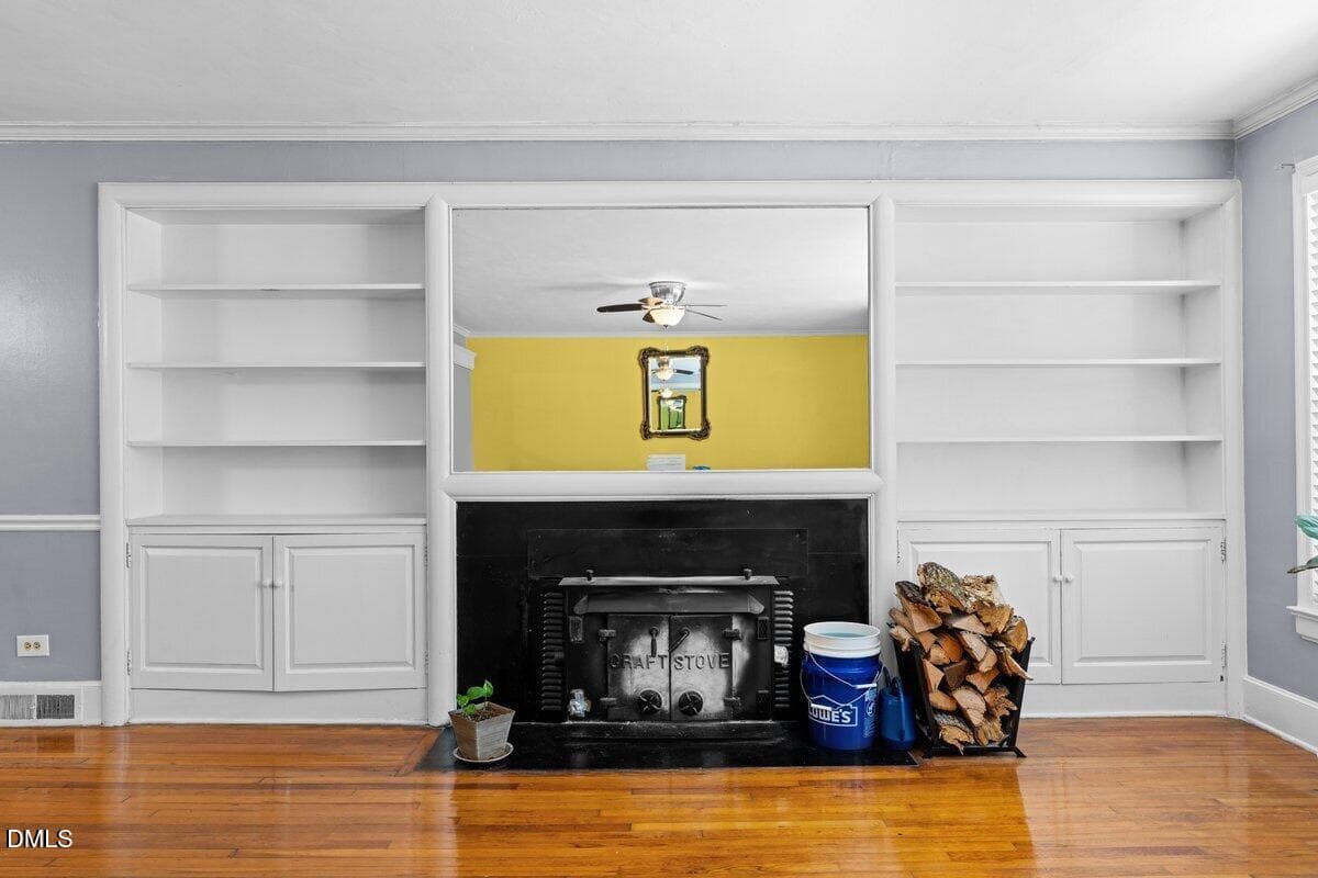 Living Room fireplace - 2605 Holloway Street, Durham, NC 27703