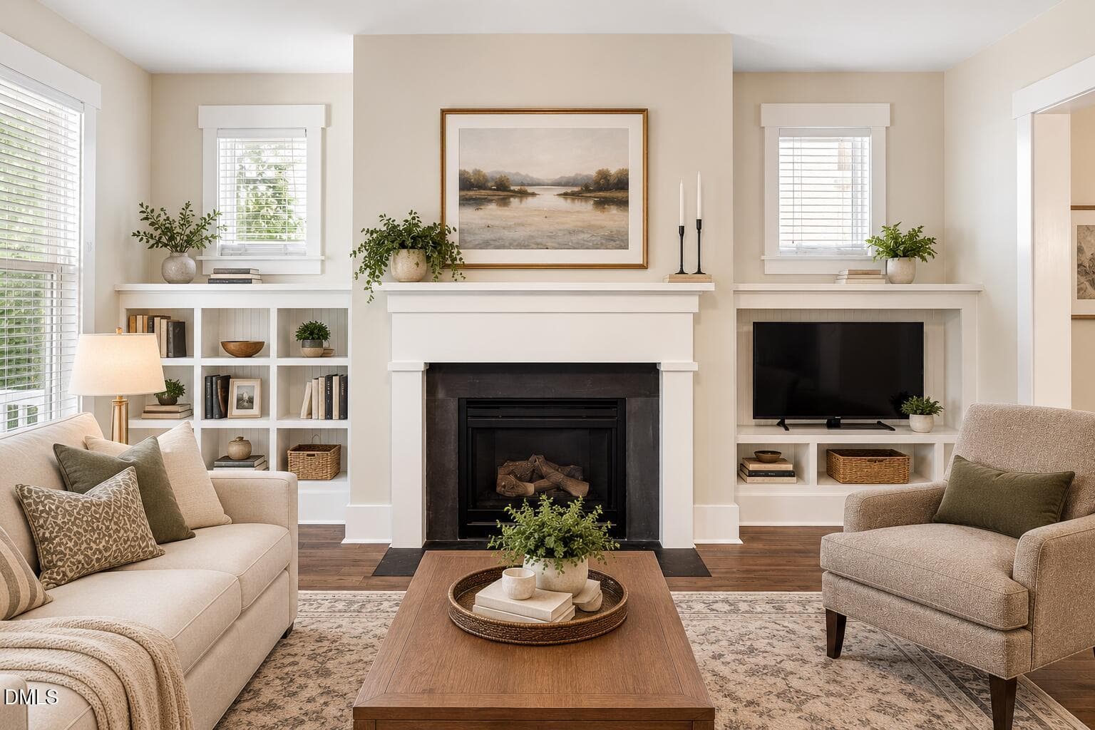 Gas Fireplace w/ Custom Built-Ins - 259 Tobacco Farm Way, Chapel Hill, NC 27516, Chapel Hill