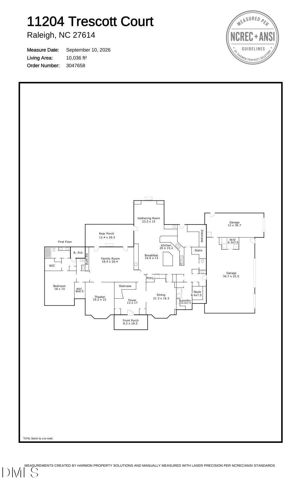 Floor Plan - 11204 Trescott Court, Raleigh, NC 27614