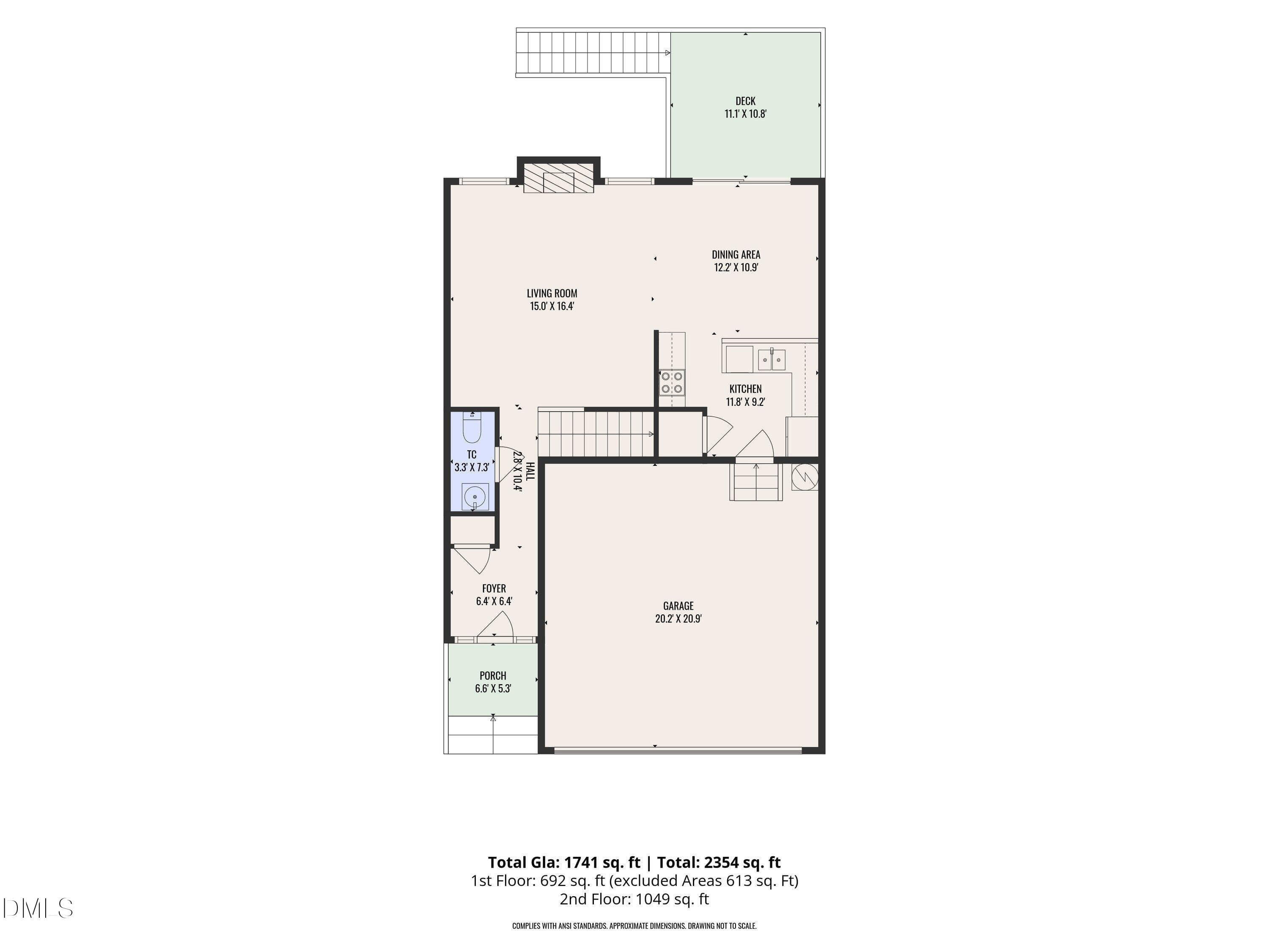 1st_floor_4615_lemongrass_lane_durham_wi - 4615 Lemongrass Lane, Durham, NC 27713