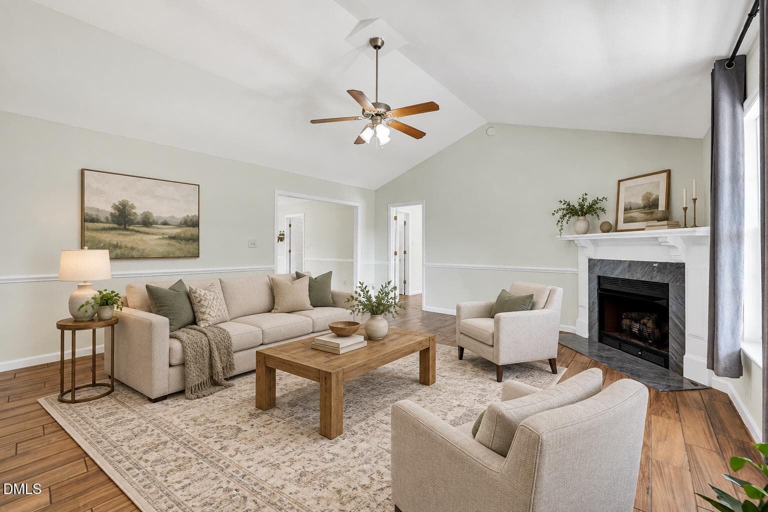 Living Room Staged - 128 Edmondson Drive, Willow Springs, NC 27592
