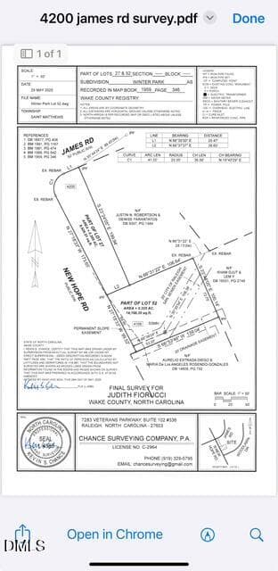 4200 James rd survey - 4200 James Road, Raleigh, NC 27616