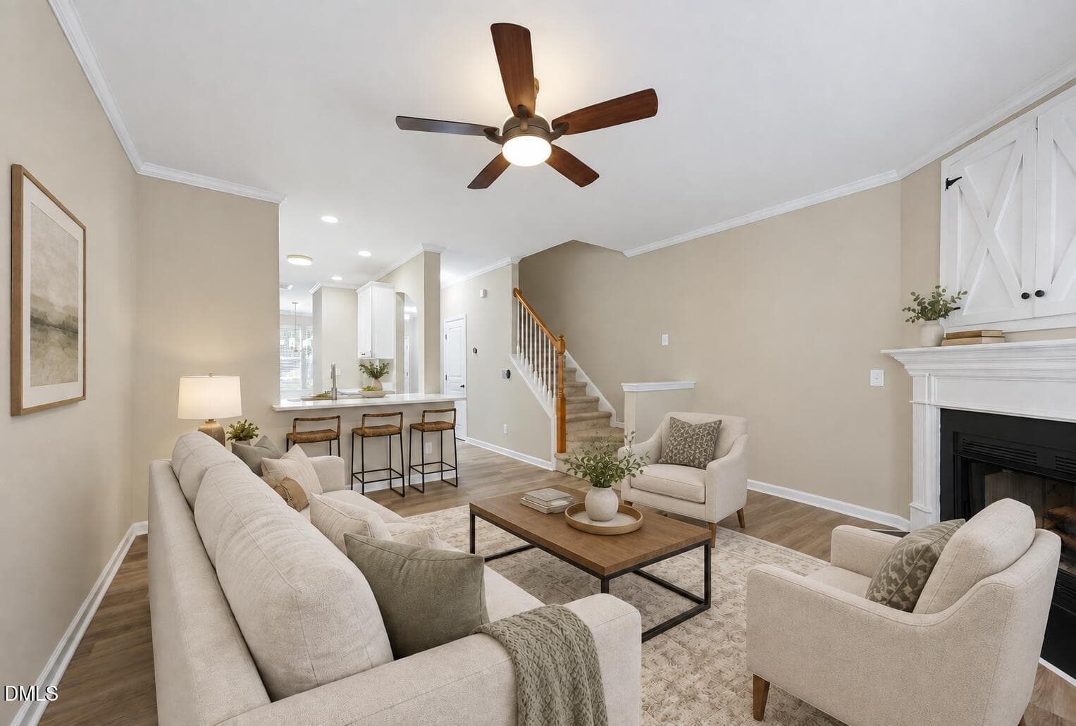 staged_living room 2 - 6029 History Trail, Raleigh, NC 27612