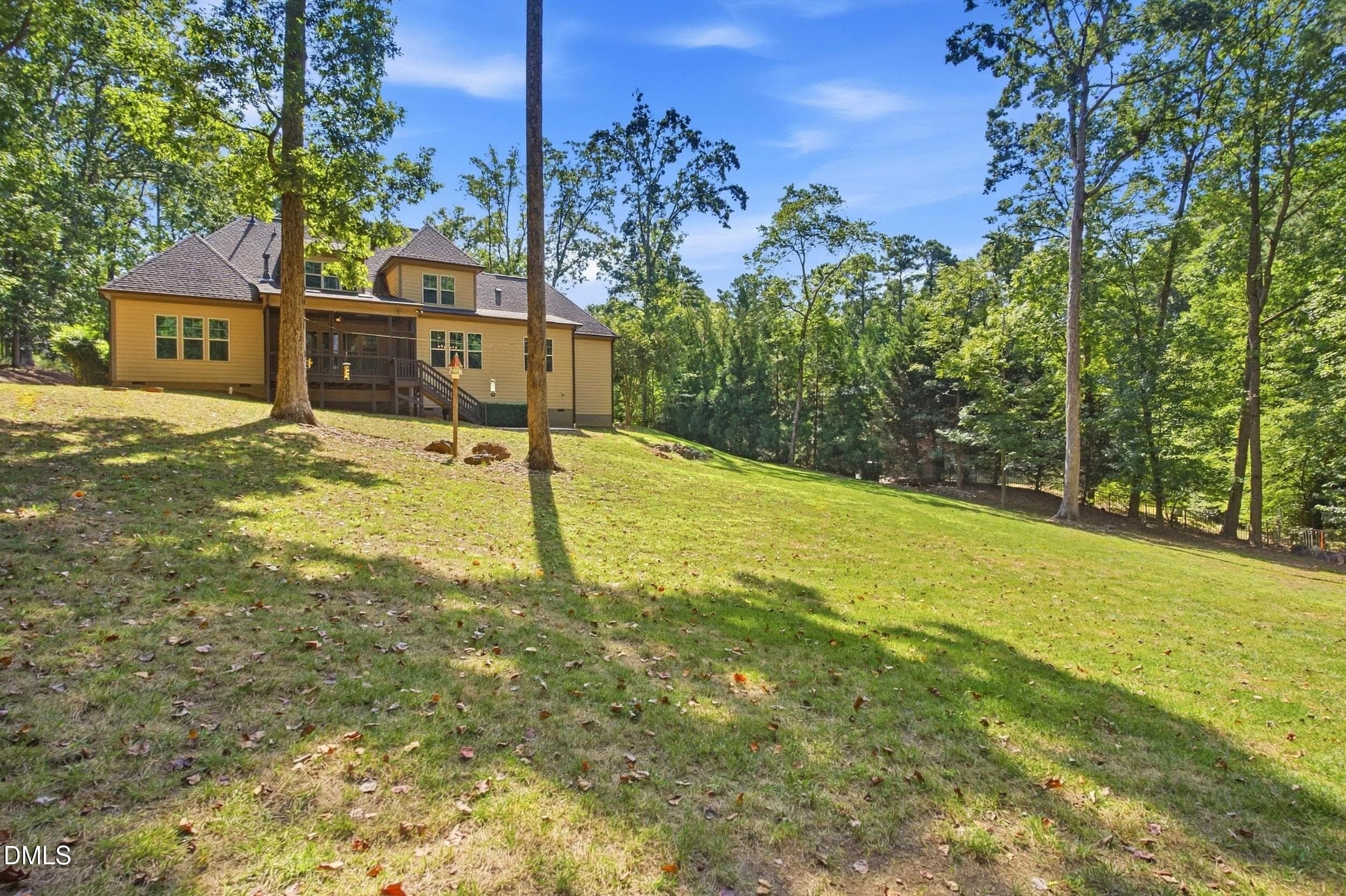 Large, private backyard - 1708 Everett Ridge Court, Wake Forest, NC 27587