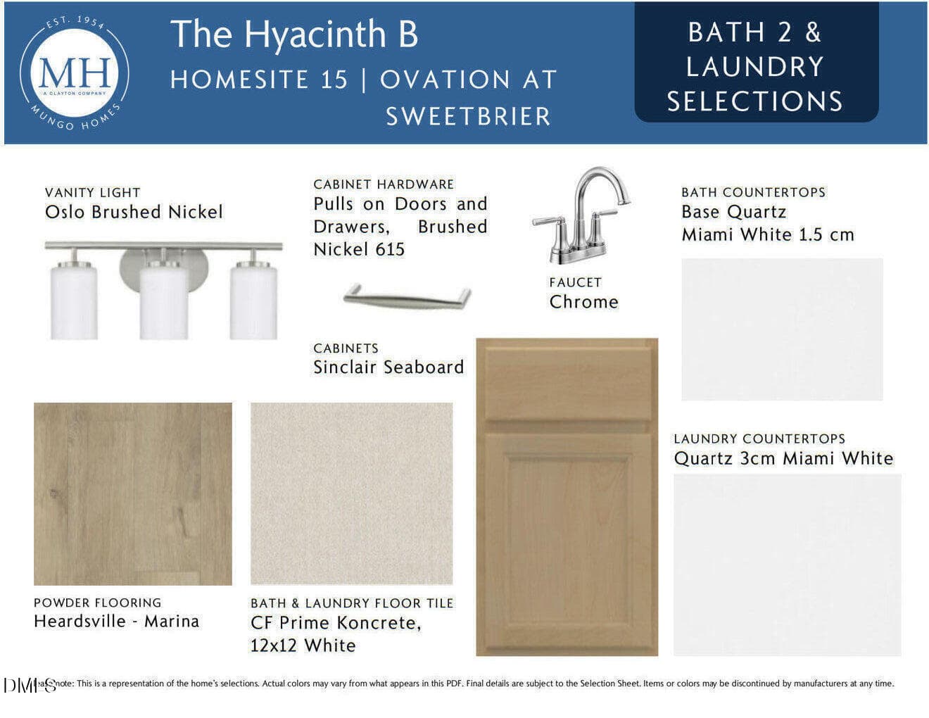 Secondary bath and Laundry Selections - 613 Lanceleaf Lane 15, Durham, NC 27703