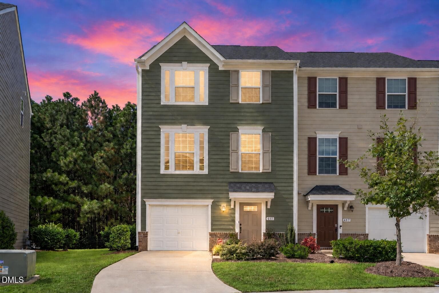Front Exterior Twilight - 415 Cross Country Way, Durham, NC 27703