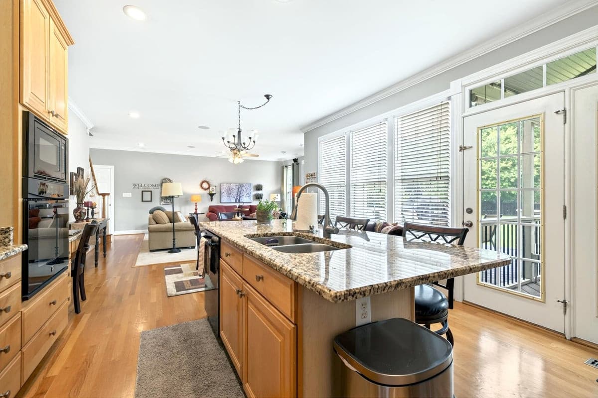 Kitchen and Family Room View - 3024 Whitehart Lane, Raleigh, NC 27606