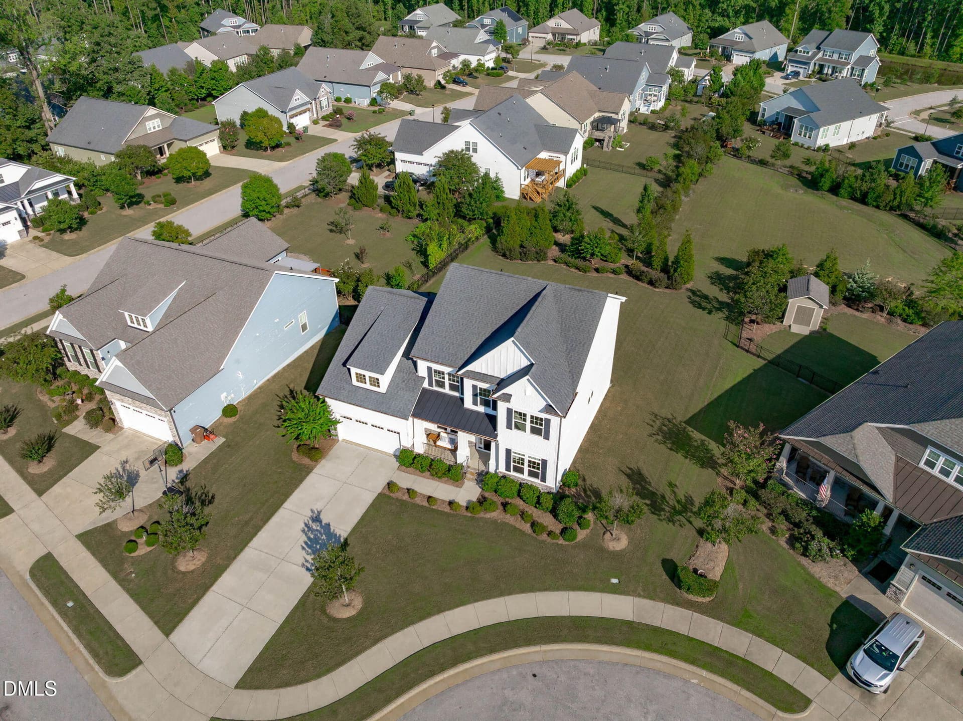 Aerial (3 of 6) - 205 Evanview Court, Apex, NC 27523