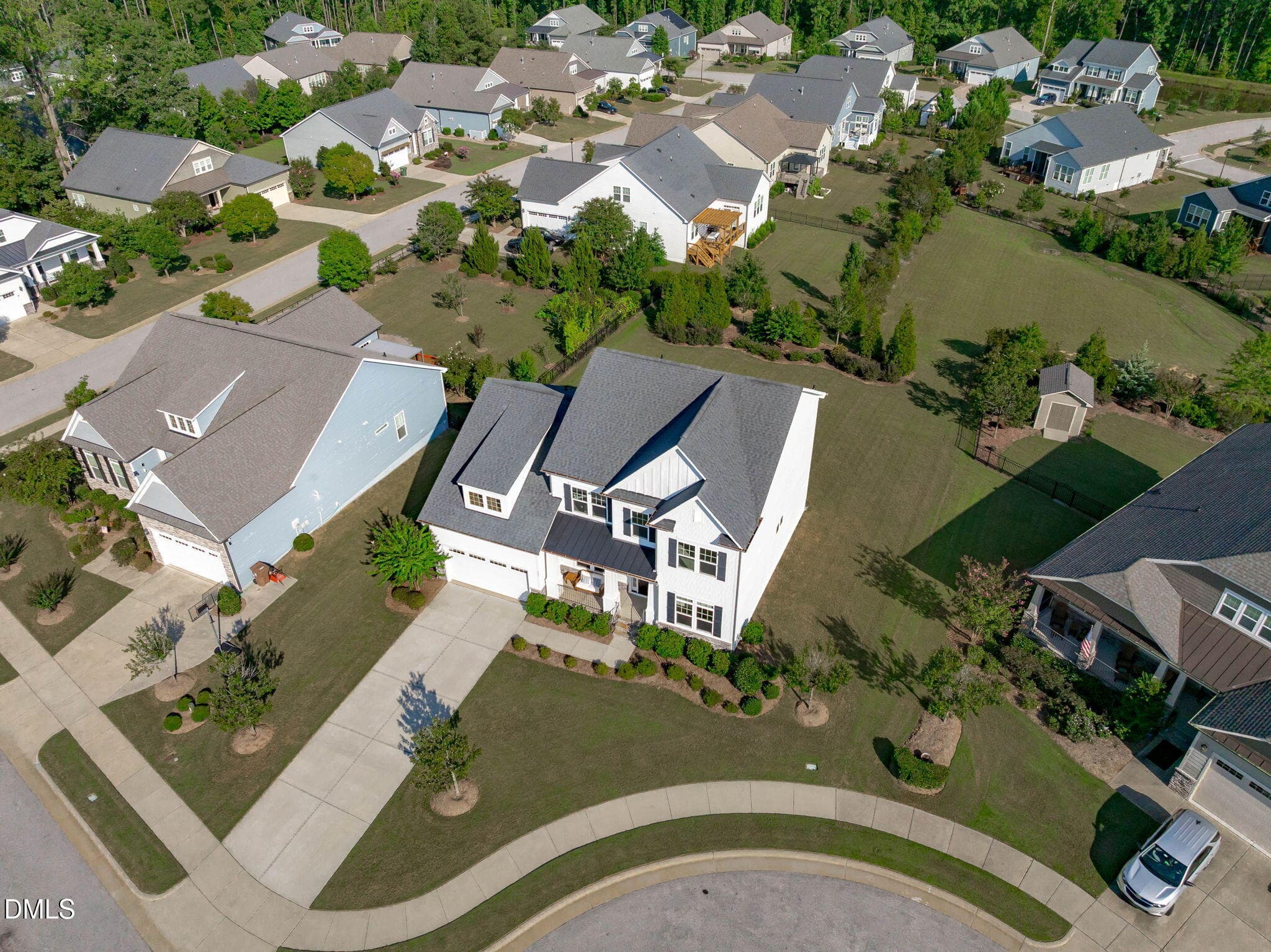 Aerial (3 of 6) - 205 Evanview Court, Apex, NC 27523