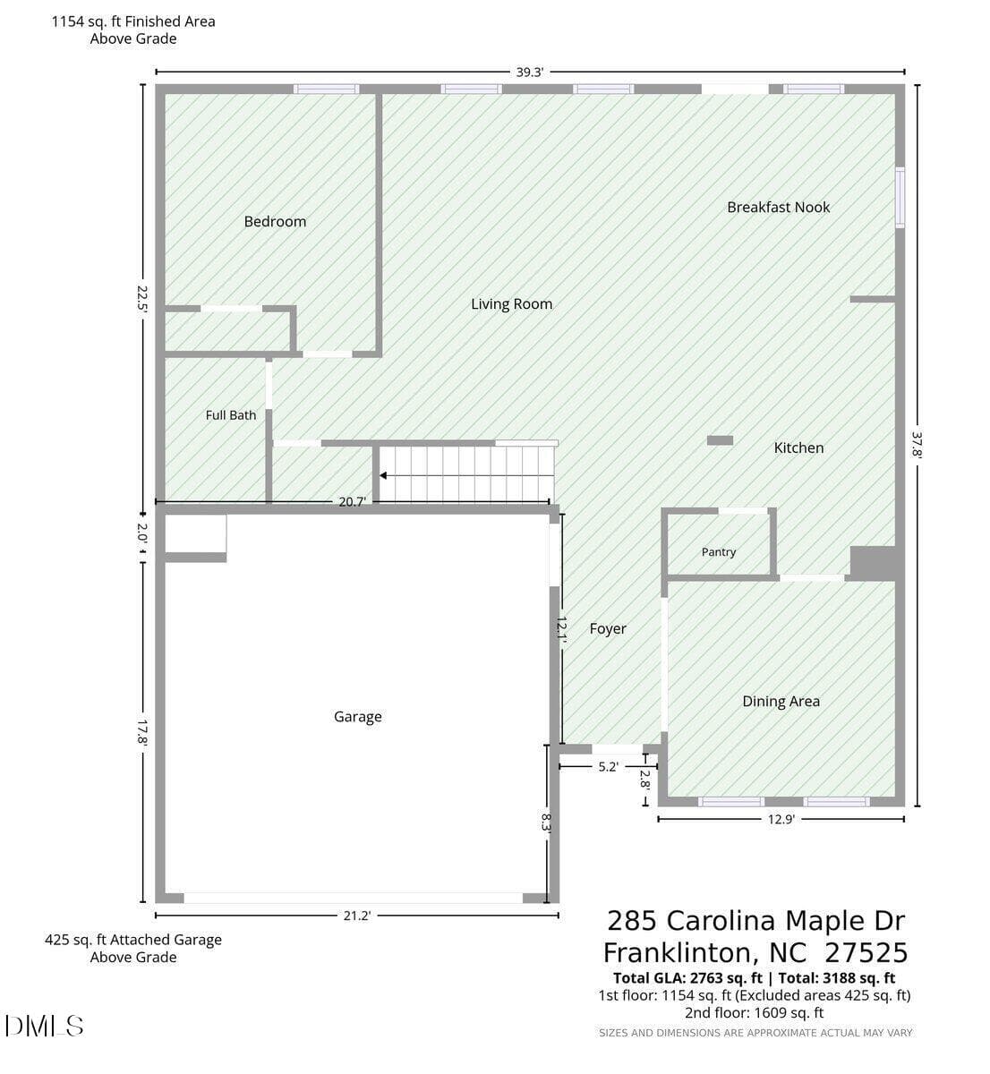 1st Floor plans - 285 Carolina Maple Drive, Franklinton, NC 27525