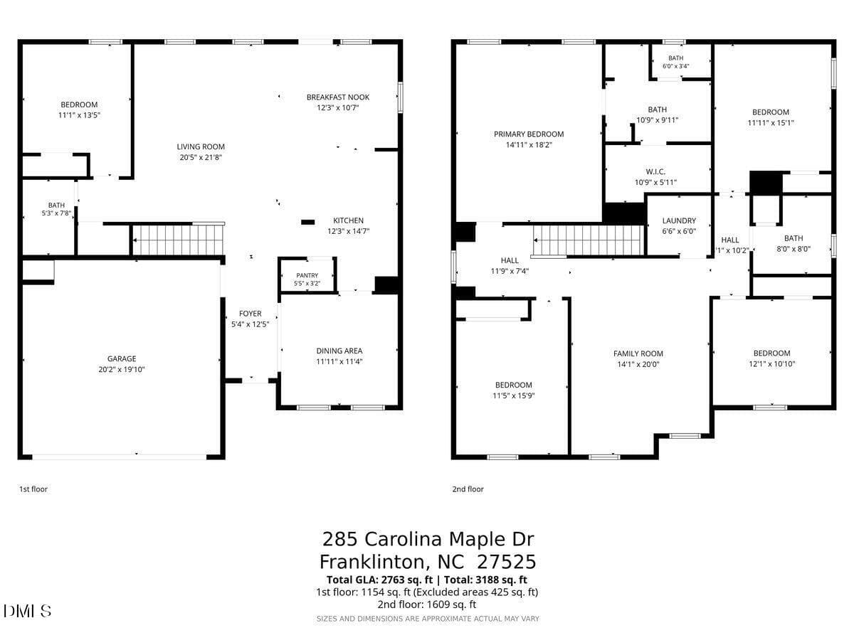 Floor plans - 285 Carolina Maple Drive, Franklinton, NC 27525