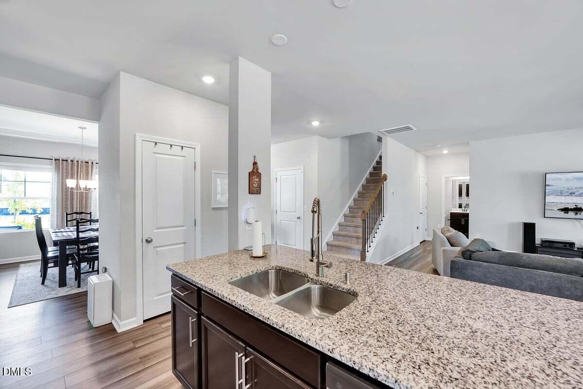 Kitchen open to family room - 285 Carolina Maple Drive, Franklinton, NC 27525