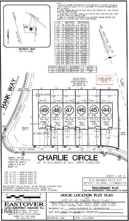 Plot Plan - 152 Charlie Circle, Angier, NC 27501
