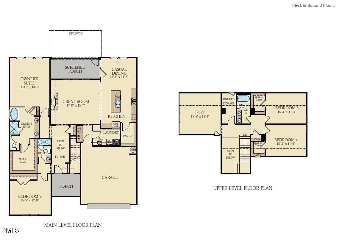 Graham floorplan - 2014 Cozybrook Trail, Durham, NC 27703