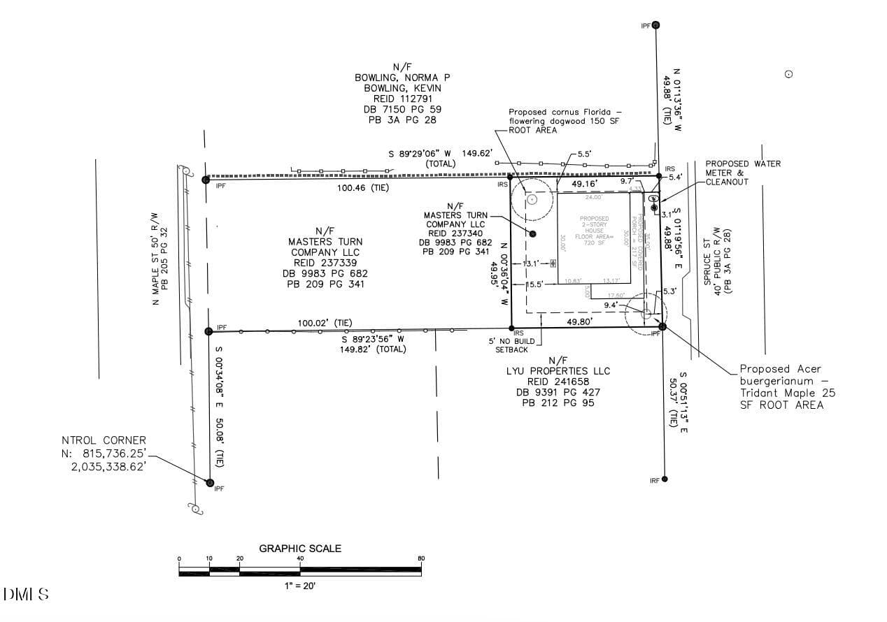 Survey - 517 Spruce - 516 N Maple Street, Durham, NC 27703