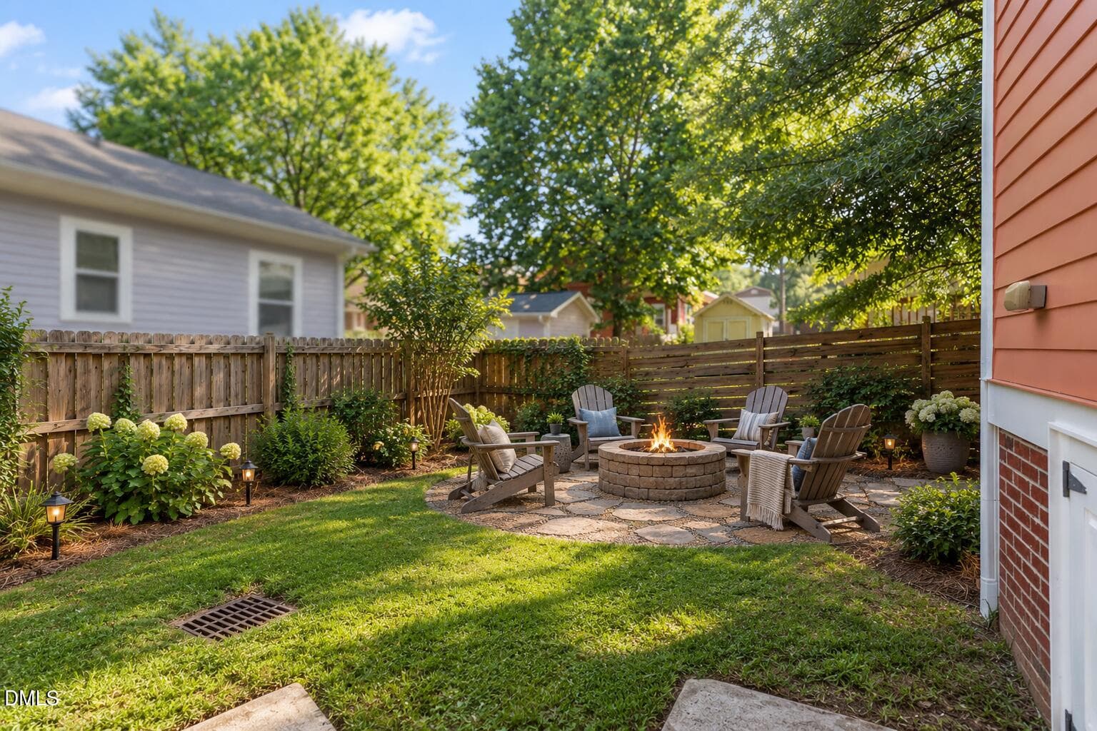 Virtually enhanced backyard - 805 E Jones Street, Raleigh, NC 27601