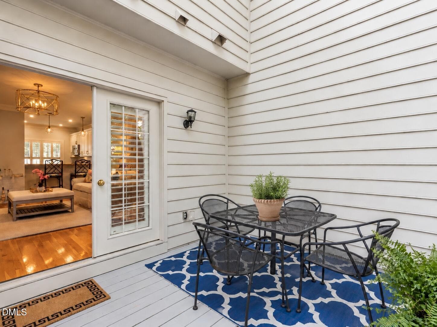 BACK DECK - potted plant - 1406 Governors Court, Raleigh, NC 27604