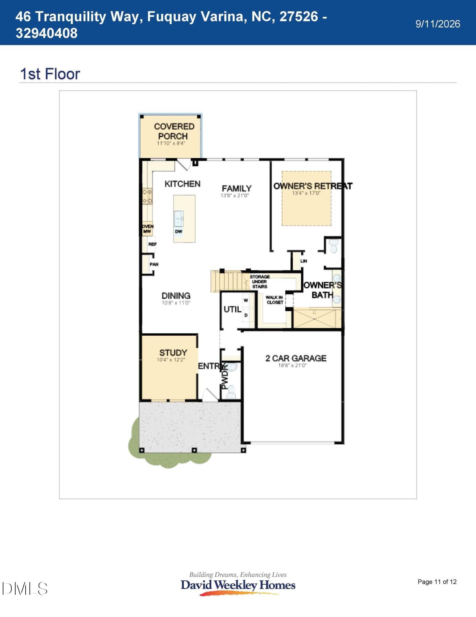 408 Floorplan_Page_1 - 46 Tranquility Way, Fuquay Varina, NC 27526
