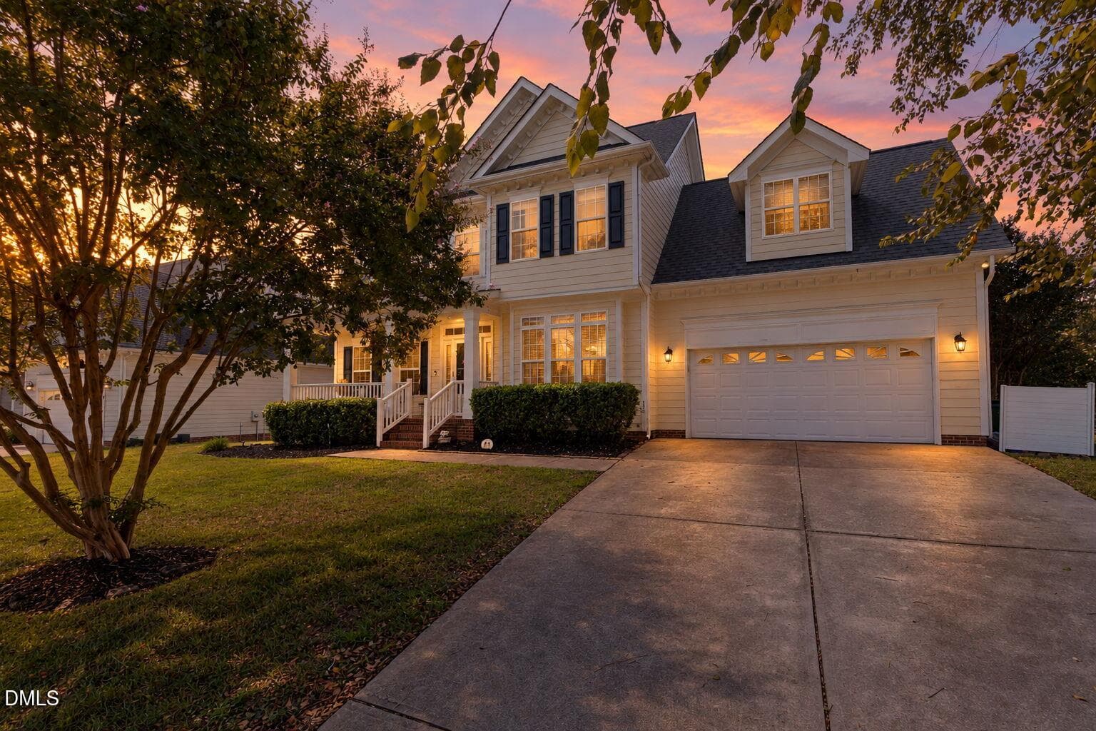 2-web-or-mls-2009 Rosebriar sunset - 2009 Rosebriar Lane, Fuquay Varina, NC 27526