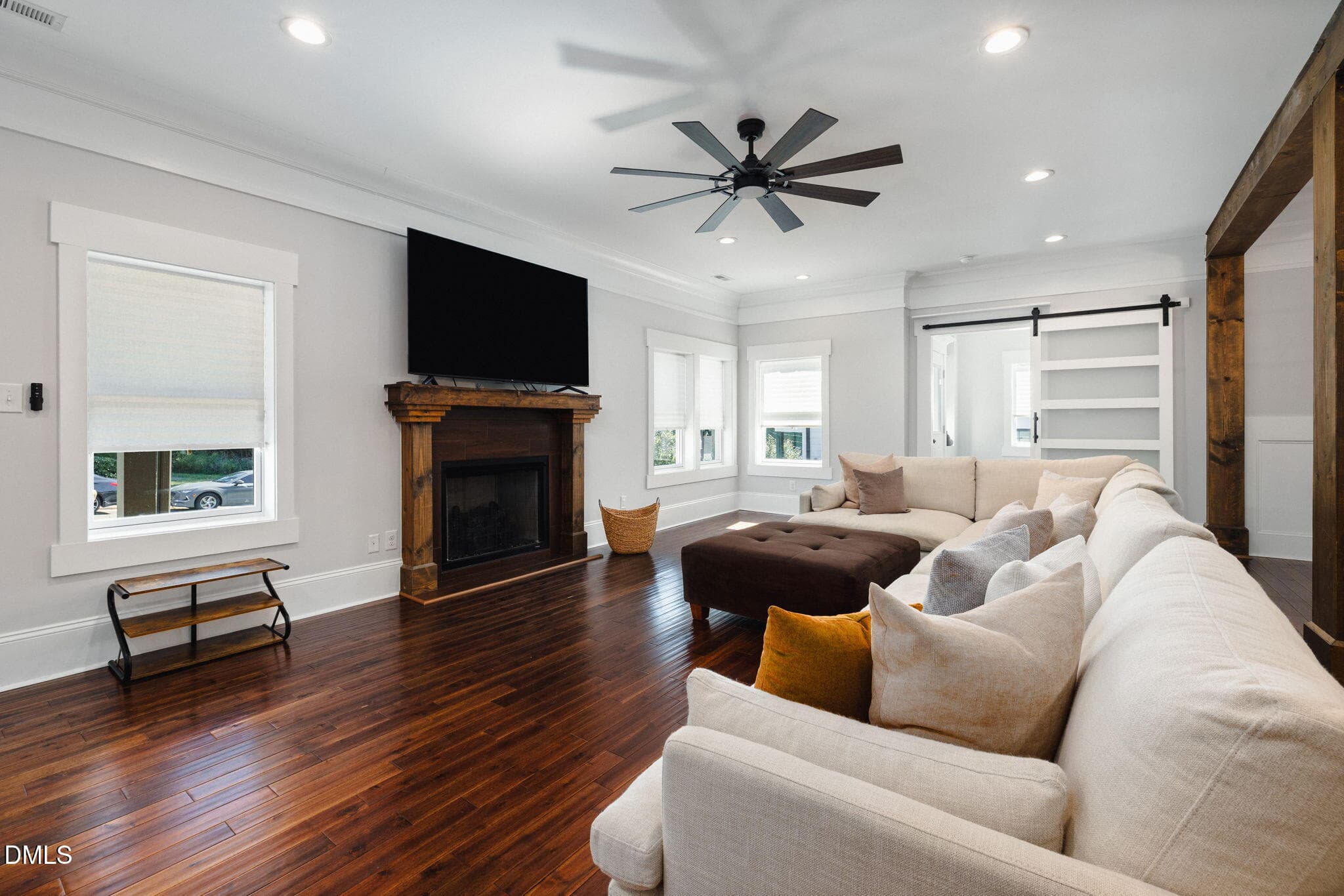 Open Living Room w/ FIreplace - 415 Cecil Street, Durham, NC 27707